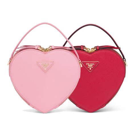 heart shaped prada bag
